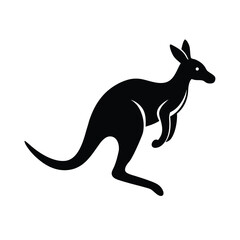  A jumping kangaro vector art illustration