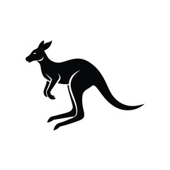  A jumping kangaro vector art illustration