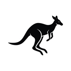  A jumping kangaro vector art illustration
