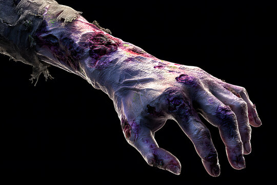 Decaying Zombie Hand Reaching Horror Undead Halloween 3D Render