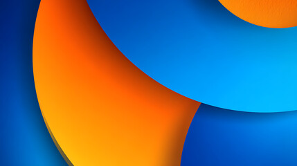 Blue and orange abstract background, colorful gradiant with smooth flat geometric shapes, web banner, digital graphic elements, high end 4k wallpaper, 3d render