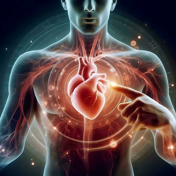
surrealistic image of an anatomical heart 59