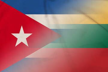Cuba and Lithuania official flag international relations LTU CUB