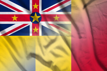 Niue and Chad political flag transborder negotiation CHL NIU
