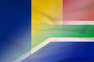 Romania and South Africa national flag transborder negotiation ZAF ROU
