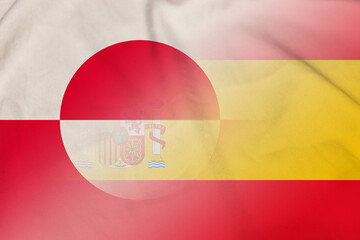 Greenland and Spain official flag international negotiation ESP GRL