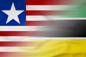 Liberia and Mozambique national flag transborder contract MOZ LBR