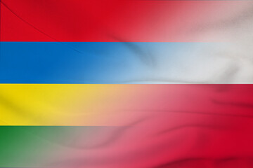 Mauritius and Chile government flag international contract CHN MUS