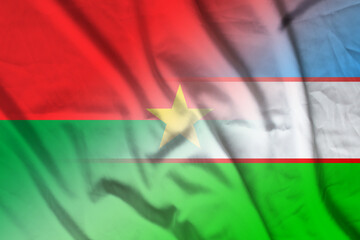 Burkina Faso and Uzbekistan national flag international negotiation UZB BFA