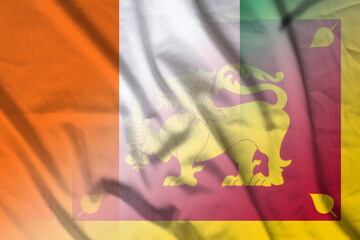 Ivory Coast and Sri Lanka government flag international relations LKA CIV