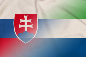 Slovakia and Sierra Leone national flag international contract SLE SVK