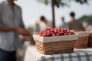 vibrant farmers market filled with fresh organic produce and superfoods