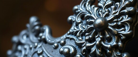 close up of a metal object with a blurry background