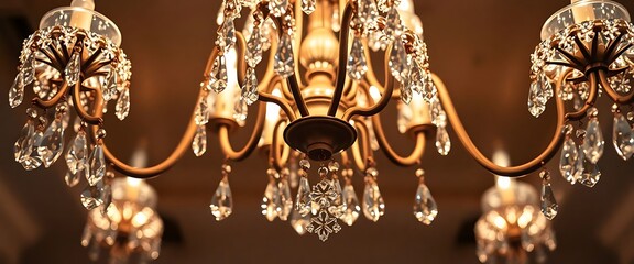 chandelier hanging from a ceiling in a room