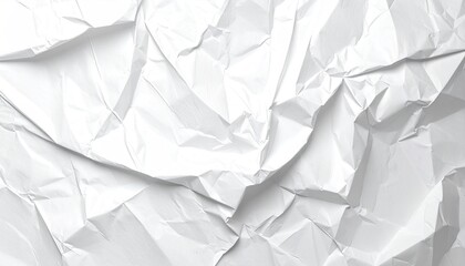 Obraz premium Crumpled White Paper Texture with Subtle Shadows and Wrinkles for Creative Background Use