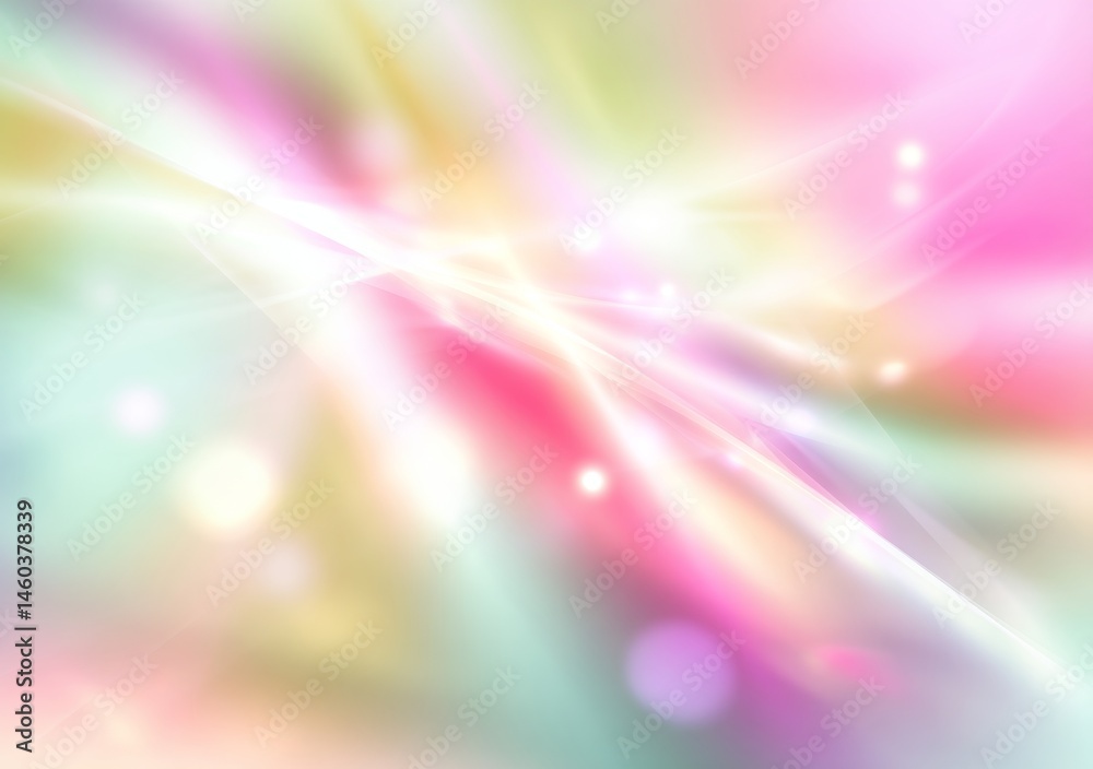 Poster soft pastel colors blend seamlessly in an abstract background, creating a dreamy atmosphere with int