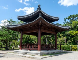 Obraz premium Stained glass window light shining on church pews.