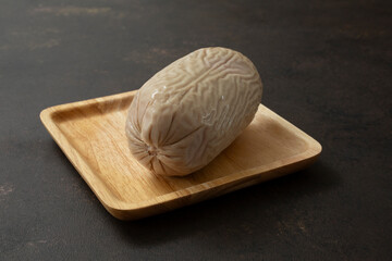 A view of gio lua on a plate.