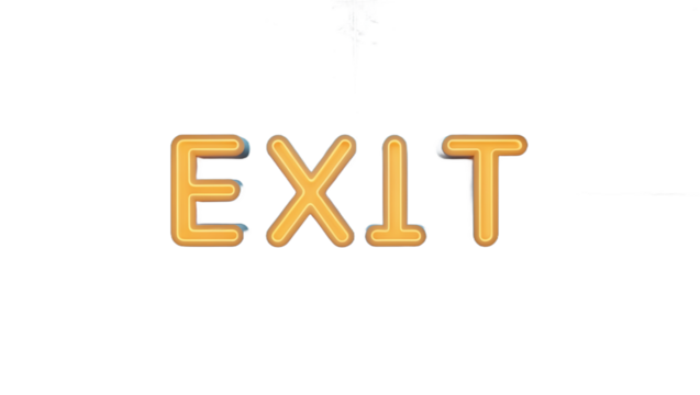 Illuminated Exit Sign Graphic white transparent background