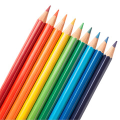 colored pencils isolated on white background