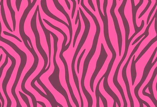 Fototapeta Seamless pink zebra print background, glamorous safari style, backdrop, seamless pattern