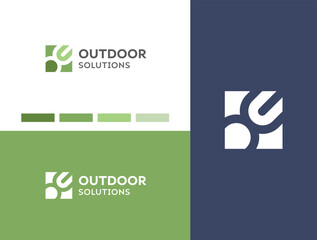 DC, GXC Logo Design Green, White, Blue Branding