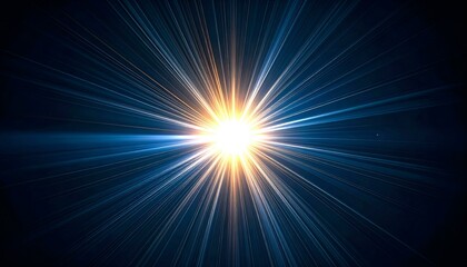 Fototapeta premium Abstract image of a bright light bursting outwards, radiating energy and dynamism. Perfect for backgrounds, websites, or design projects.