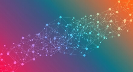 Fototapeta premium Abstract network design with soft color gradient.