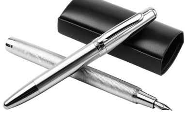 Customized Father's Day Pen Set with Elegant Engraving and Case isolated on white background PNG