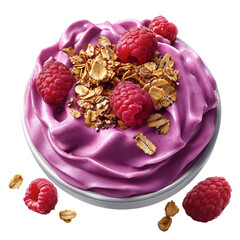 Modern Berry Burst Acai Raspberry Fusion Isolated on Transparent Background