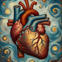 artistic image of an anatomical heart 52