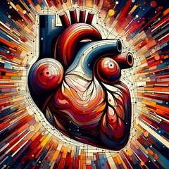 artistic image of an anatomical heart 30