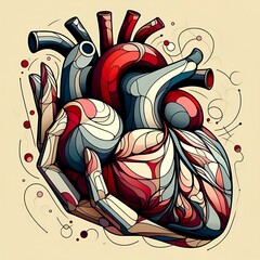 artistic image of an anatomical heart 4