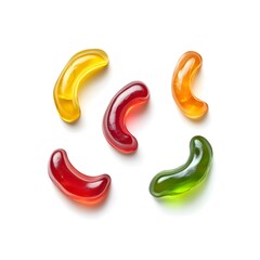 Naklejka premium Colorful and flavour of gummy isolated on the white background.