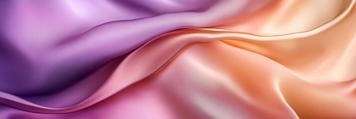 Obraz premium Soft, flowing silk fabric with a vibrant color gradient