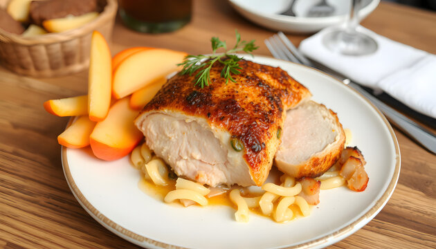 Codillo de cerdo con chucrut, simple style. with white shades