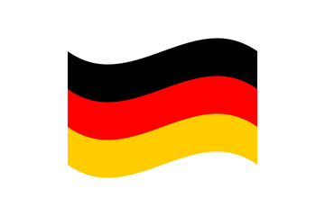 Flag of Germany. German wavy flag digital vector illustration. Fluttering flag.