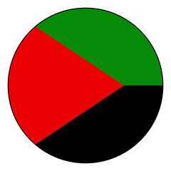 Flag of Martinique. Black edge. Martinique circle flag logo icon computer vector illustration design.