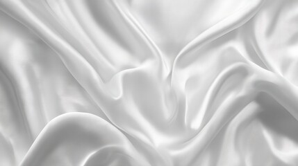 Fototapeta premium Draped White Silk Fabric Texture