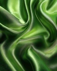 Obraz premium Draped Light Green Satin Fabric