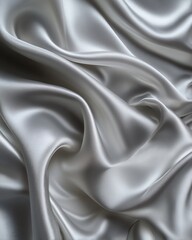 Obraz premium Silver-Grey Silk Fabric Drape