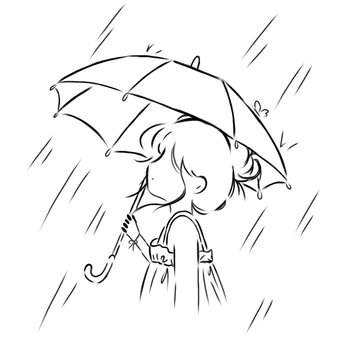 girl with umbrella