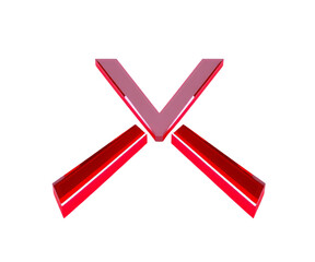 Obraz premium Stylish geometric abstract red logo design.