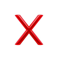 Obraz premium Stylized red cross icon on a white background