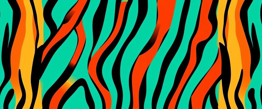 Seamless vector pattern of zebra and tiger stripes, ideal for textile and fashion design,  repeat,  safari