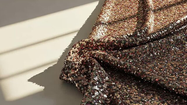 gold, sequin, close-up, sparkle, shimmer, glamour, fabric, textile, shine, detailed, fashion, glitter, glowing, background, light, texture, elegance, design, luxury, festive, celebration, stylish, opu