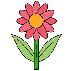 Pink flower icon