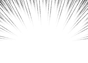 集中線の背景、漫画表現、フレーム、手書き風の線