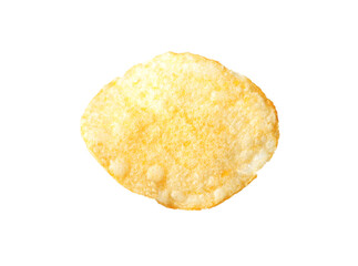 One tasty potato chip isolated on white