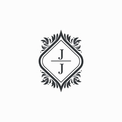 JJ Initials Wedding Logo Vector Art  Icons  and Graphics